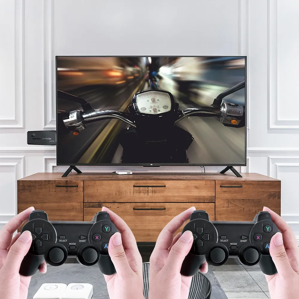Игровая Консоль 64G Встроенная 10000 Игр Ретро Портативная Игровая Консоль  Беспроводной Контроллер Game Stick Для PS1 / GBA Kid Рождественский Подарок  От 3 237 руб. | DHgate