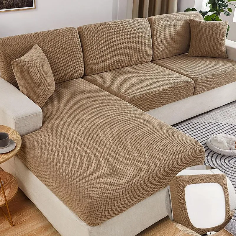 Stol täcker t kudde slipcover universal soffa täcke slitage hög elastiska icke -slip polyester möbler