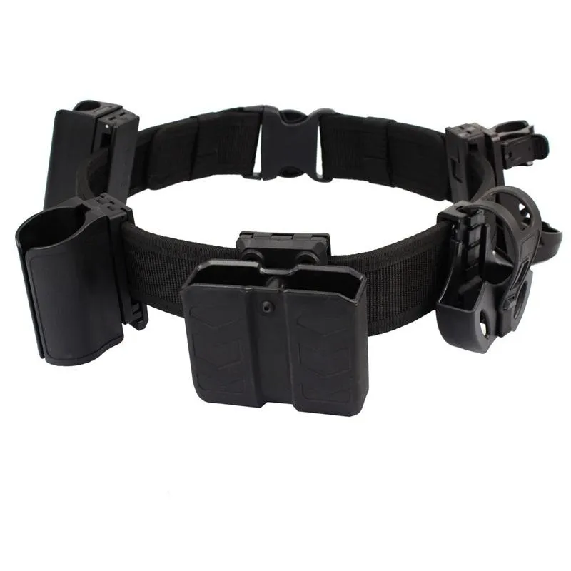 Taillenstütze, 6-in-1-Gürtel-Set, multifunktionales Rig, taktische Trainingsschutztaschen