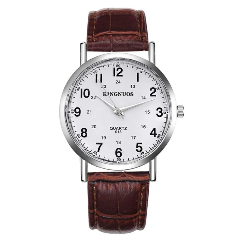 Wristwatches Men Watch Band Railroad Watches And Women Casual Leather Analog Quartz Ms. Wristwatch Clock Business DateWristwatches