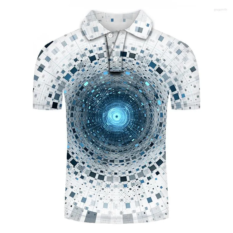 Męskie polo Vertigo Plus Rozmiar XXS-5xl Polo Shirt Wysoka jakość 3D Printed Men 2023 Modna HARAJUKU Summer Mens Shirts