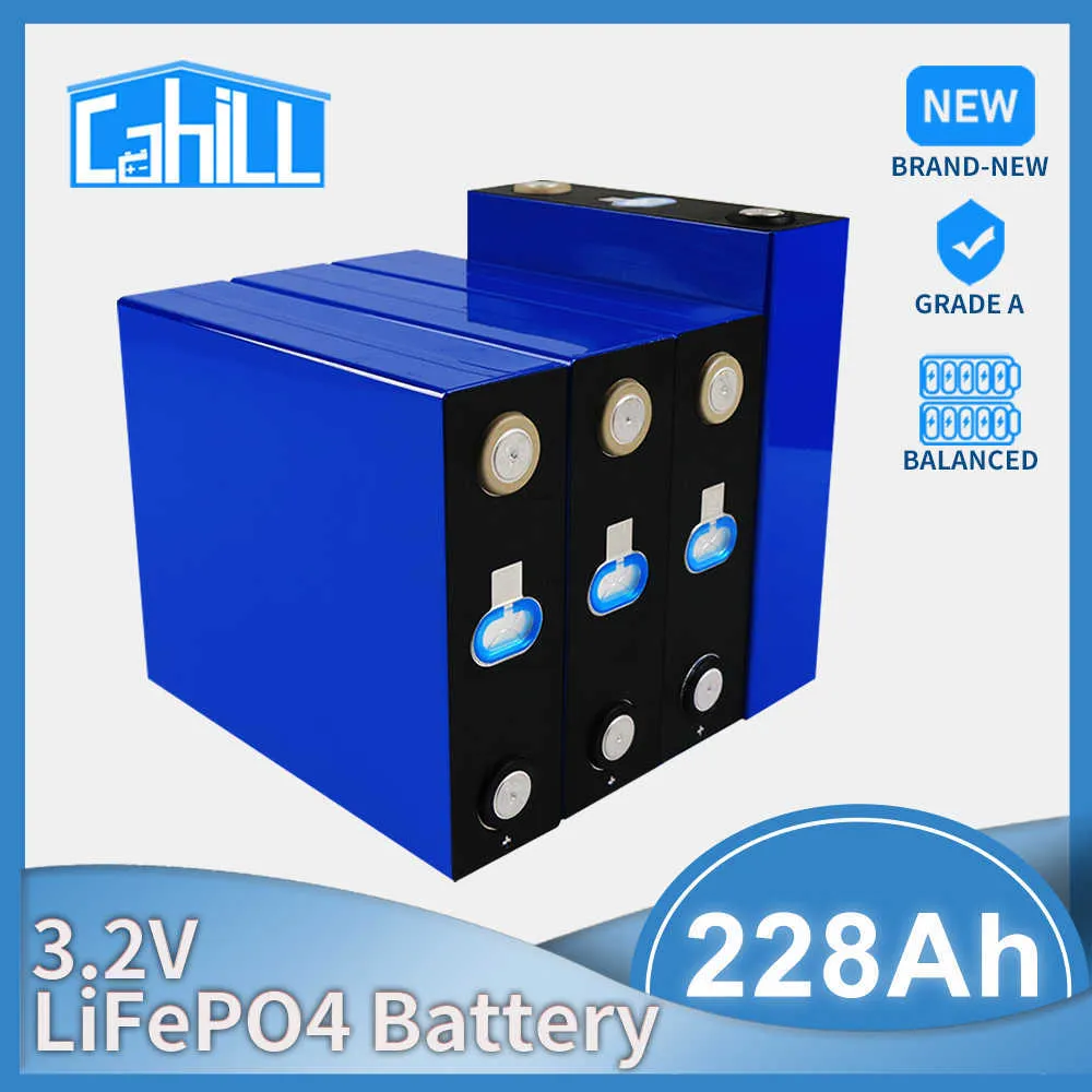 Lifepo4 228AH 200AH 4/8/16/32PCS Yeniden Yapılabilir Pil 3.2V Lityum Demir Fosfat Prizmatik Yeni Güneş Hücreleri RV Tekne Golf Sepeti