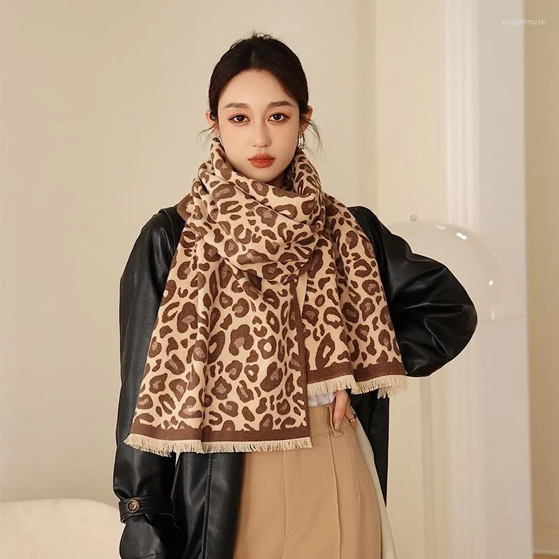 Scarves 2023 Arrival Imitated Cashmere Scarf Women Wool Shawl Wraps Winter Thick Warm Blanket