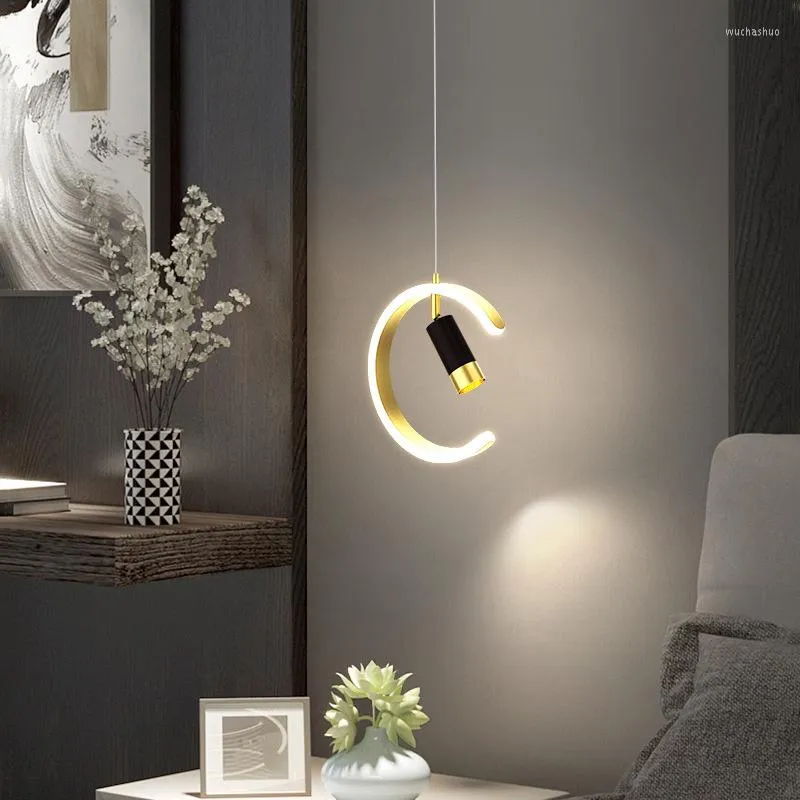 Lampade a sospensione Lampadario a soffitto del Nord Europa Luci a LED moderne e semplici per la stanza Illuminazione personalizzata per la luce dello studio sul comodino