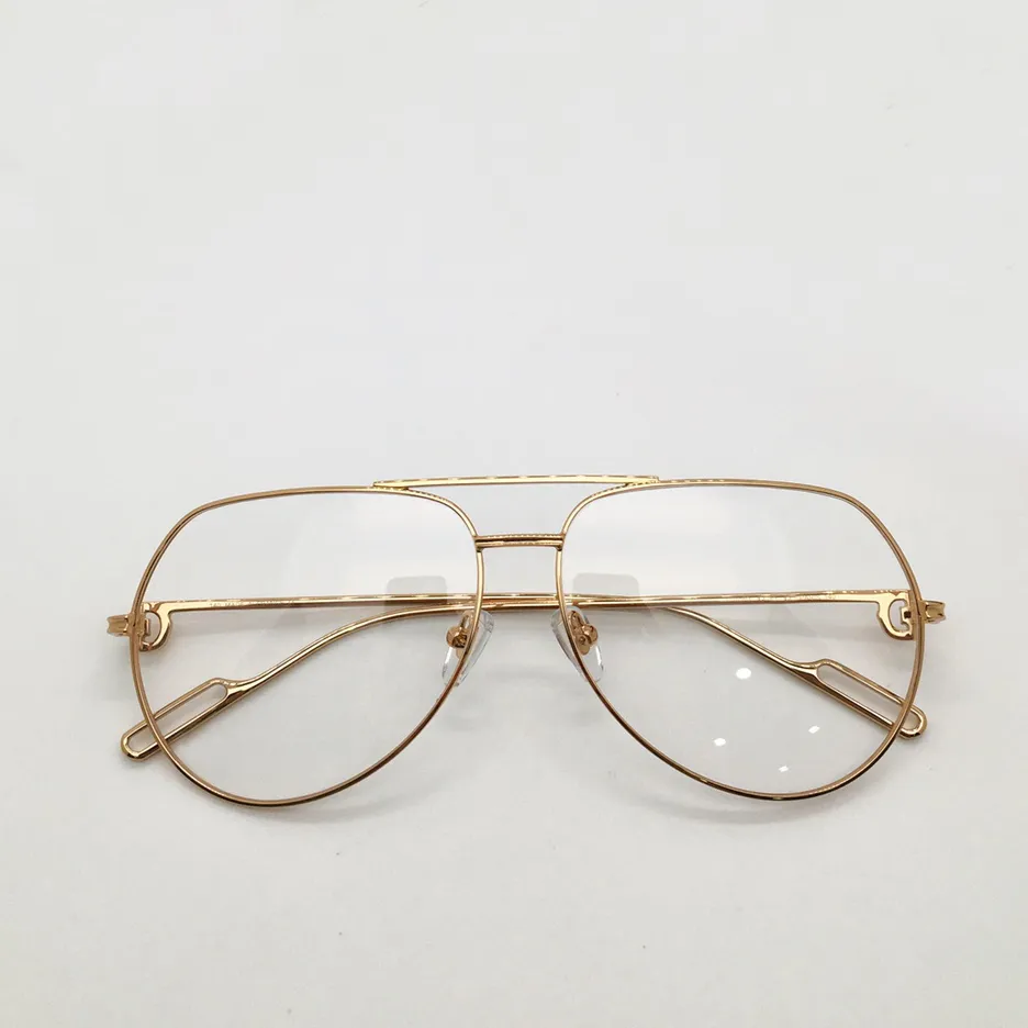 Vintage gouden pilootglazen bril met frame heldere lenzen mannen optische glazen brillen brillen mannen mode zonnebrillen frames met doos