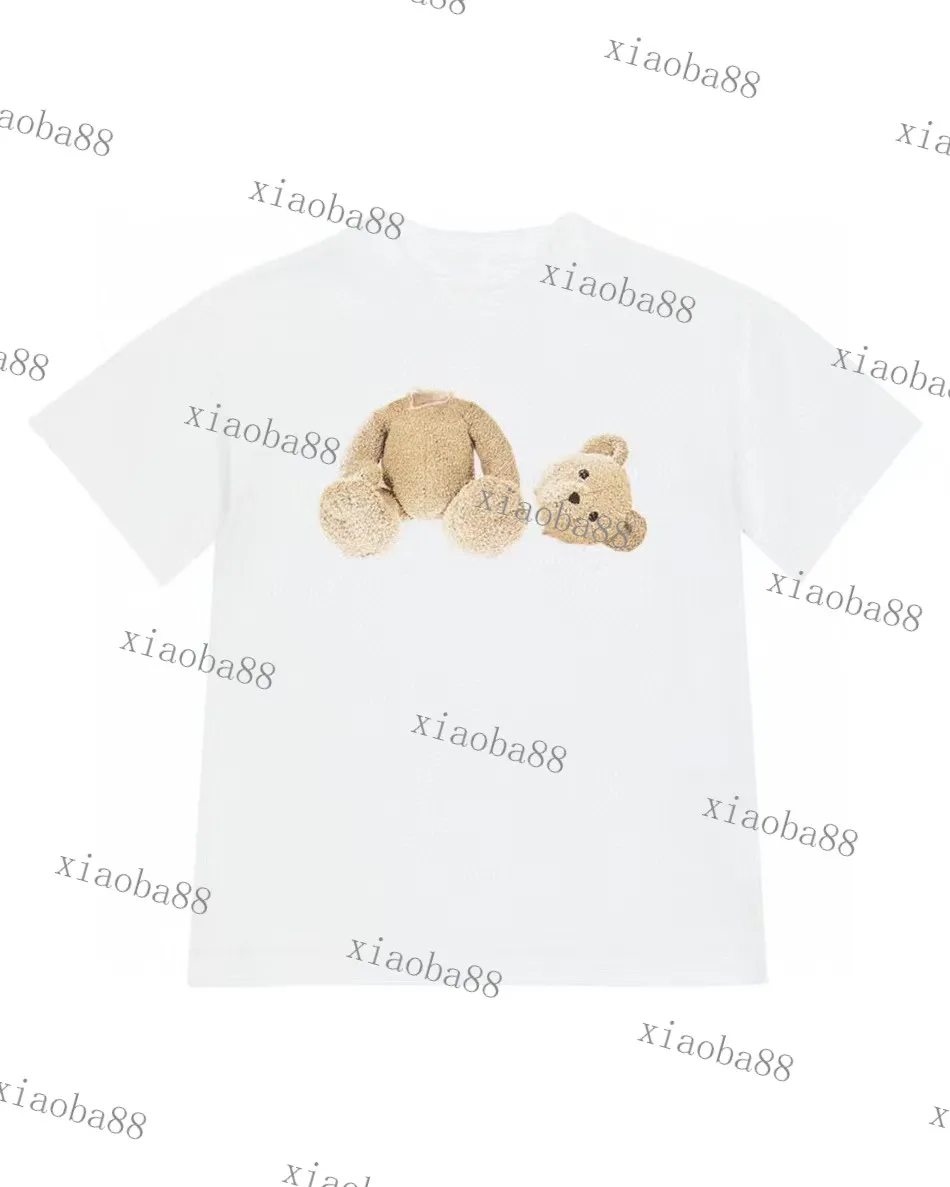 Lyxdesigner toppmärke T-shirt trasigt huvud björn barn kortärmad sommar lös halvärm mode barnkläder barn toppar pojke tröjor flicka kläder baby polo barn
