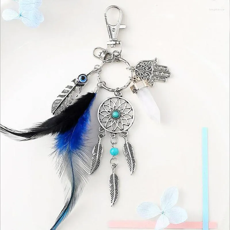 Interior Decorations CDCOTN Car Keychain Handmade Feather Dream Catcher Decoration Accessories Styling Auto Products Sell Well Wholesale