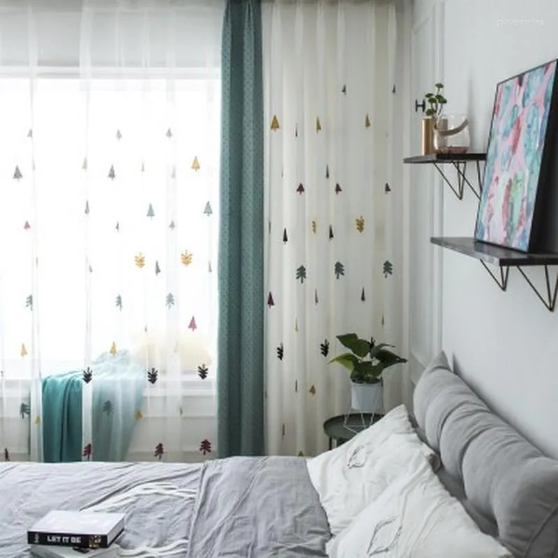 Kurtyna nowoczesne zasłony dla dzieci do dzieci dekoracja sypialni w stylu europejskim pasterski zaciemnienie odpowiedni tiul ogrodowy
