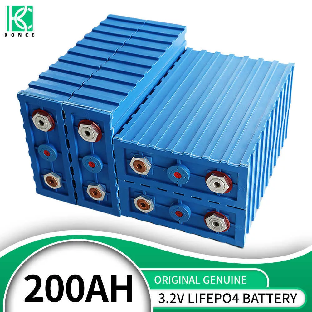 200AH LIFEPO4 Batterij 3.2V Lithium Iron Fosfaat Zonne -batterijpakket DIY -cellen voor 12V 24V 48V EV Home boten rolstoelvorkheftruck