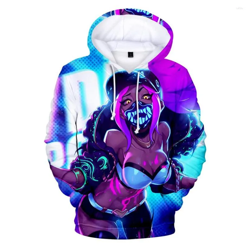 Bluzy męskie kDa najgorsza bluza z kapturem est anime Cool Fashion Streetwear Creative Print Men / Women 3D Casual Hooded Full