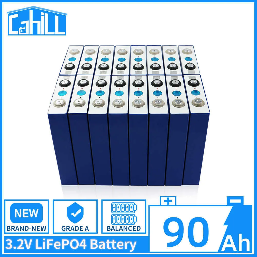 Lifepo4 Battery 3.2V 90Ah 1/4/8/16/32PCS DIY 12V 24V 48V Grade A Rechargeable Battery for RV Boat Solar Storage System Golf Cart