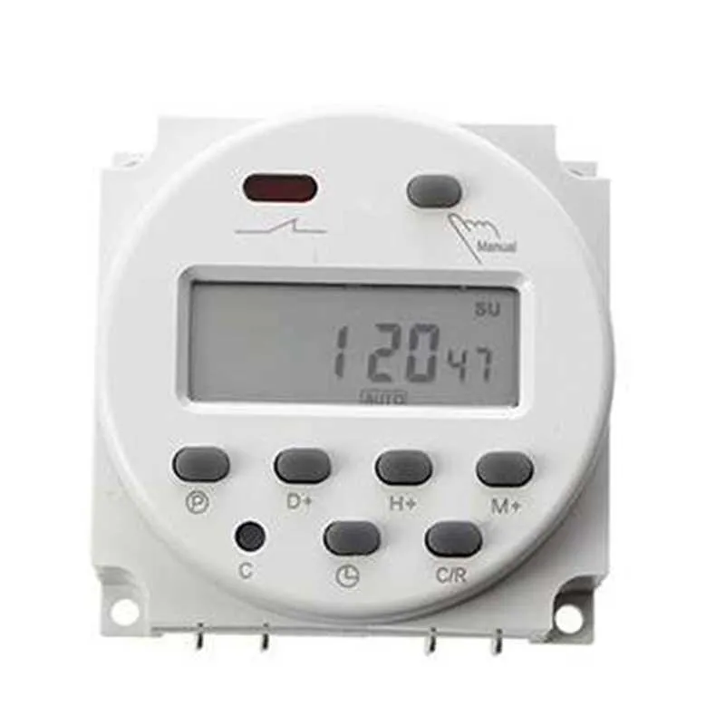 CN101A 16A Programowalne przekaźnik mikrokomputerowy Timer Automatyczny cyfrowy Wyświetlacz LCD (110 V/220V/24 V/12V)