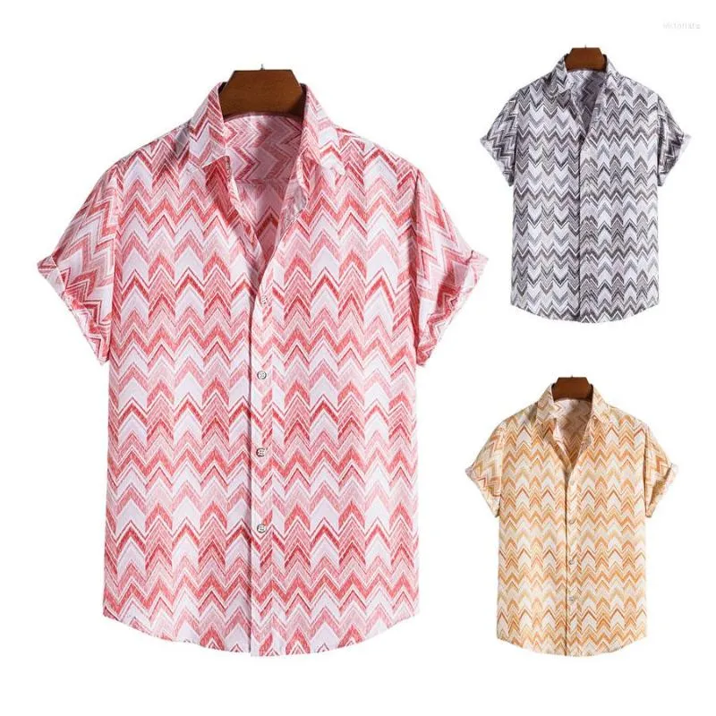 Mäns casual skjortor 2023 mode mens kläder kort ärm t-shirt för man sommar ankomster herrkläder unga märke färgglada resor