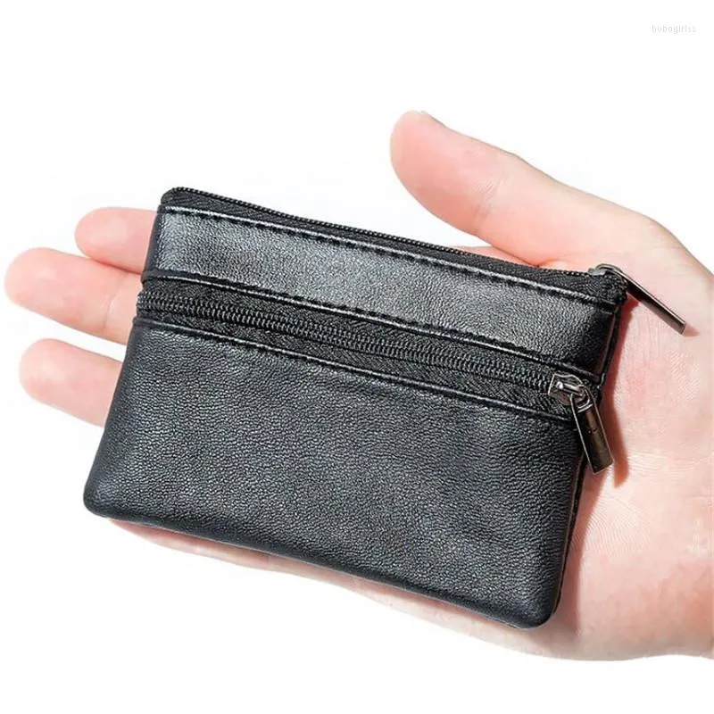 Amazon.com: Women's Genuine Leather Coin Purse Zipper Pocket Size Pouch  Change Wallet, Black : Clothing, Shoes & Jewelry
