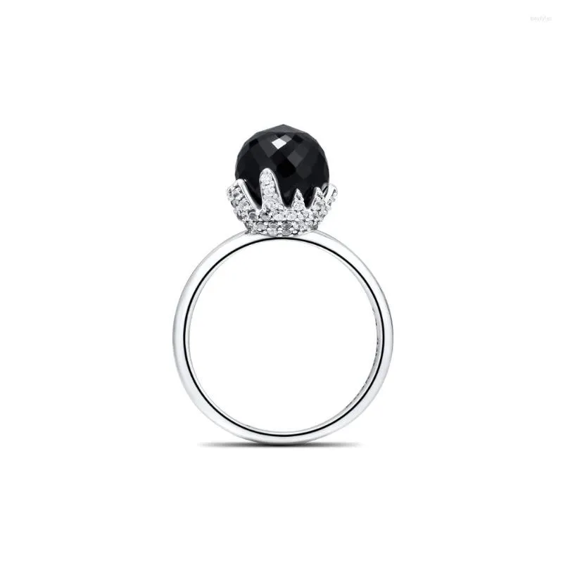 Кластерные кольца подлинное 925 серебряное серебро элегантное кольцо красоты с Crystal for Women Diy Jewelry Объединение свадьба оптом