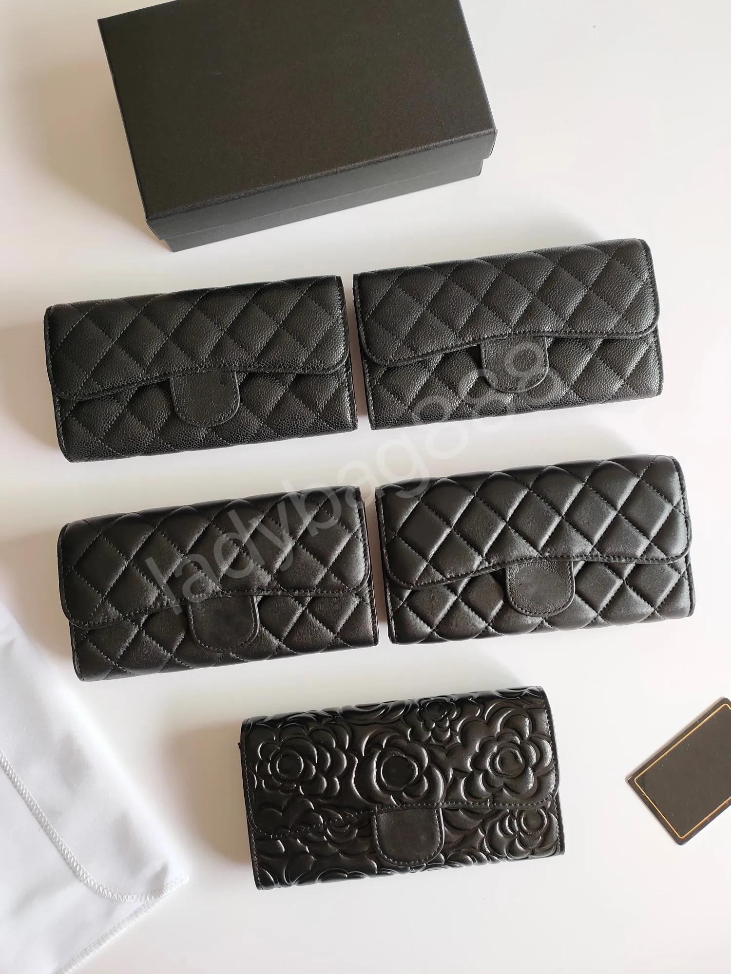 Top designer Cc wallet card holder pattern caviar sheepskin wallet210u