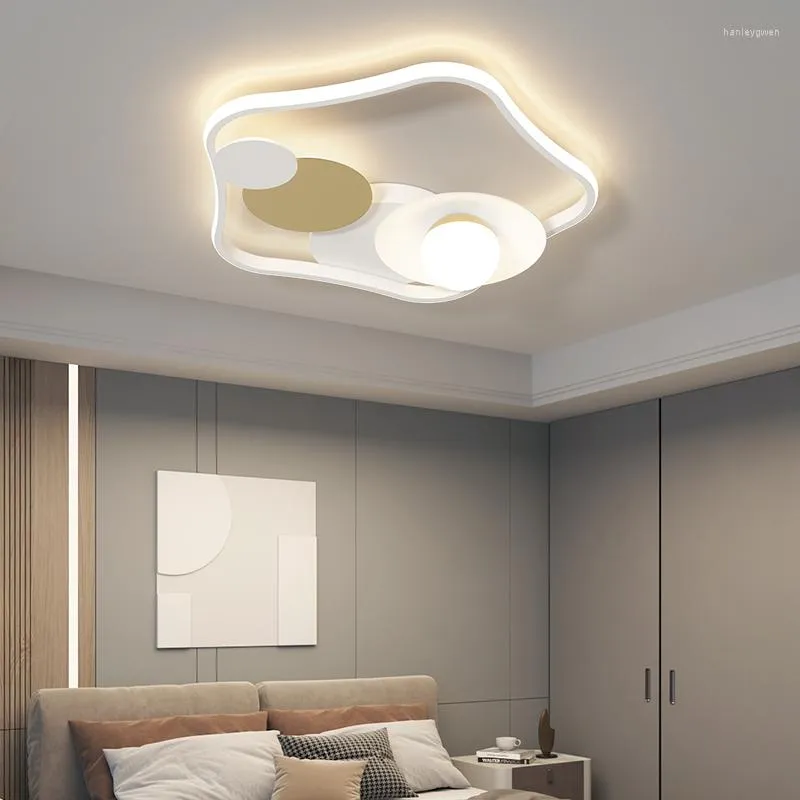 Plafoniere a sospensione Lampade a sospensione moderne nordiche per apparecchi montati color oro bianco ultra luminosi