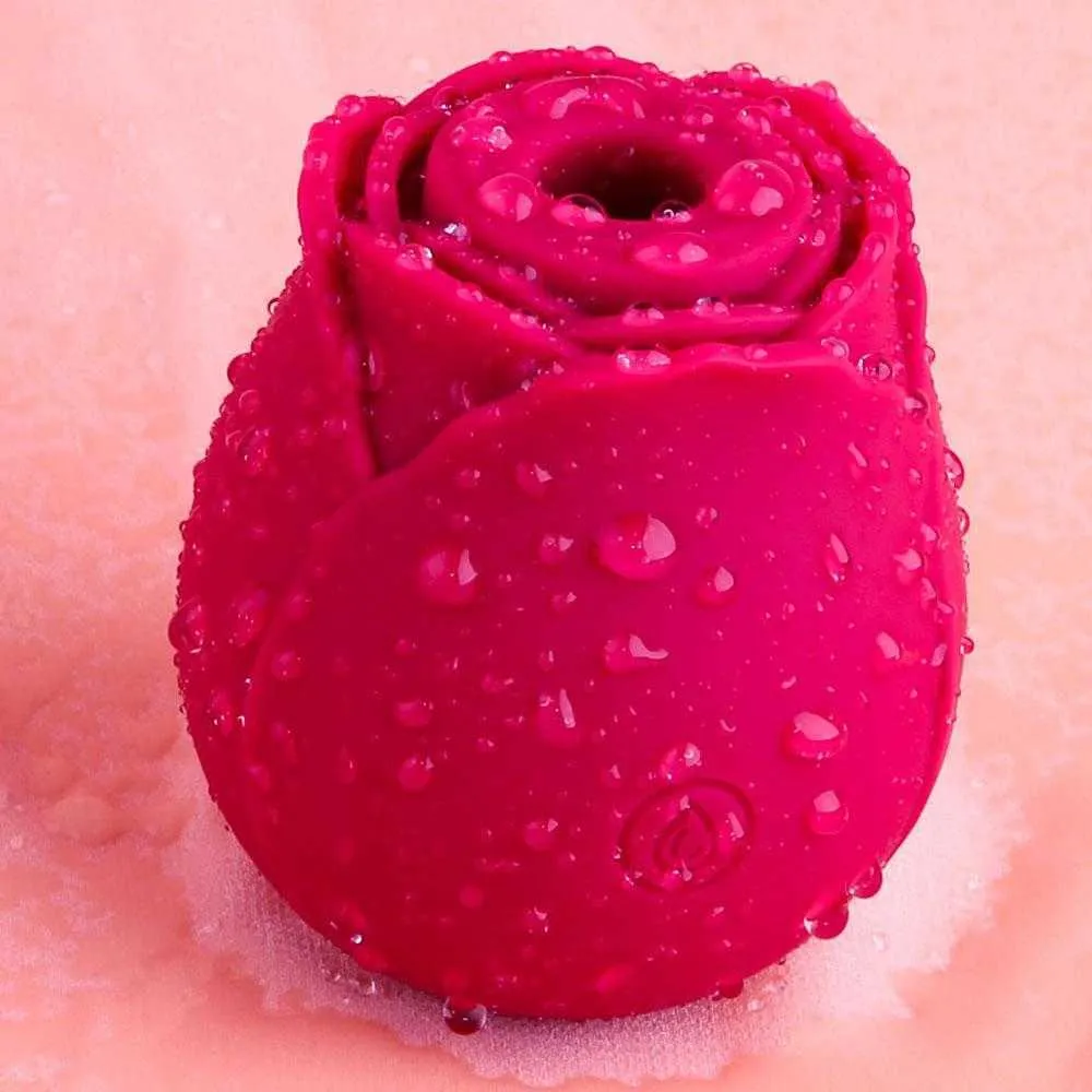 Articles de beauté Vibromasseurs en forme de rose Érotique Nipple Sucker Stimulation orale du clitoris Jouets sexy puissants pour les femmes