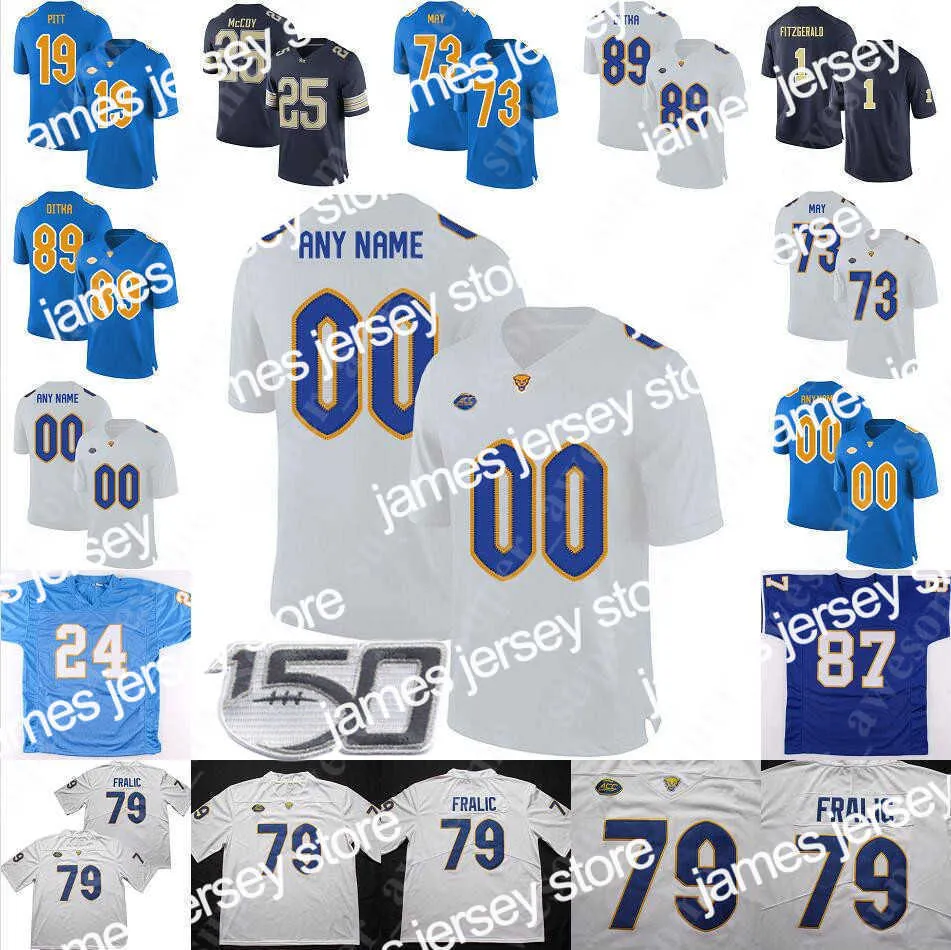 American College Football Wear NCAA American College Football Wear American College Football Wear Pittsburgh Panthers Jersey Chris Doleman 89 Mike Ditka 25 LeSean