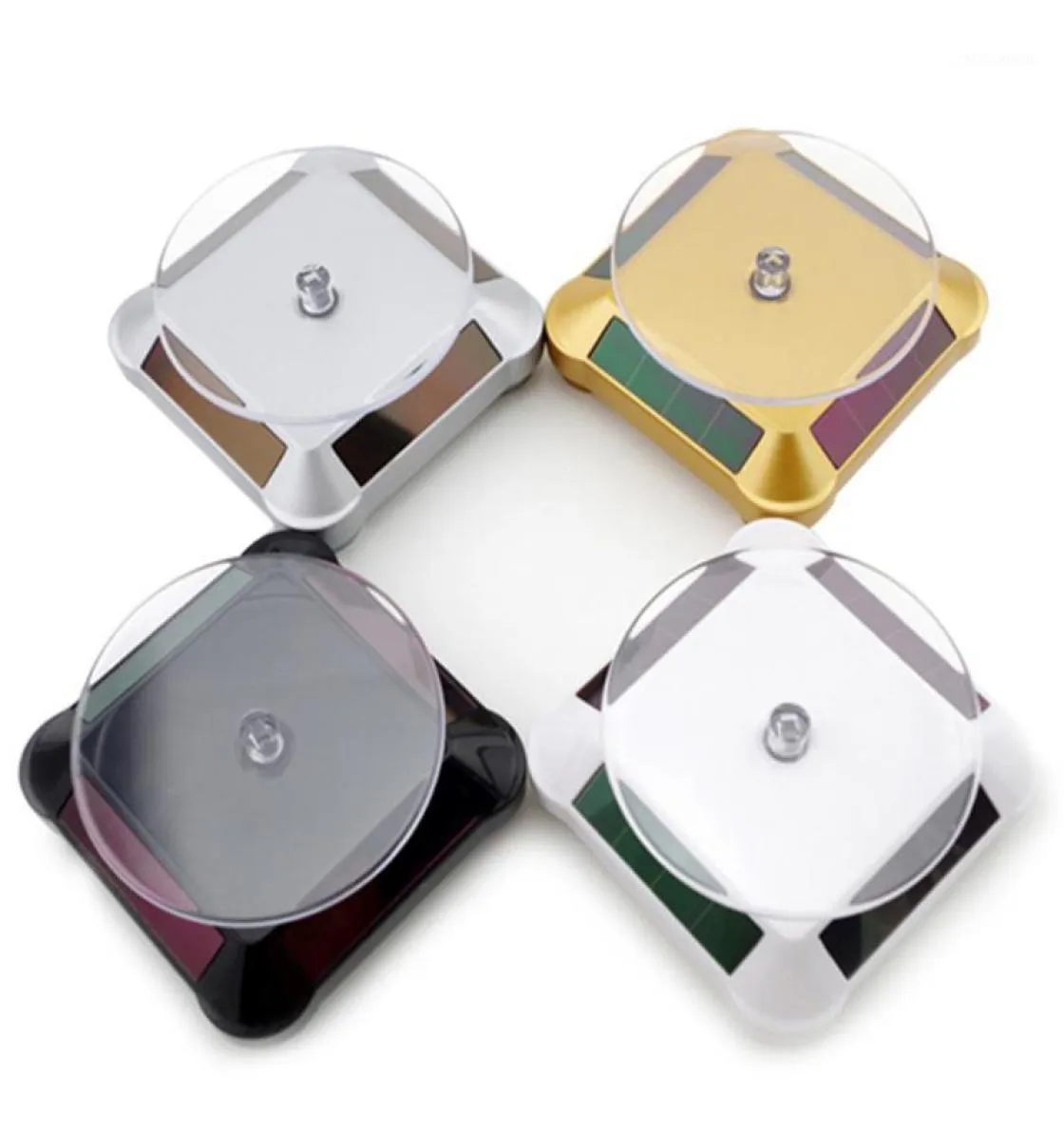 1 PC Solar 360 Turntable Roterende showcase sieraden horloge ring Display Stand Juwelen Accessories12046851