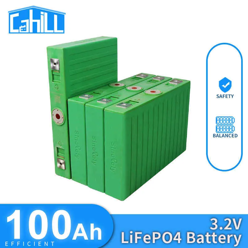 100AH ​​LifePo4 Bateria 3,2 V 1/4/8/16/32pcs DIY 12V 24 V 48V ŁAGUJE KOLEK BATERIOWE DLA SYSTEM SOLARY SOLAR