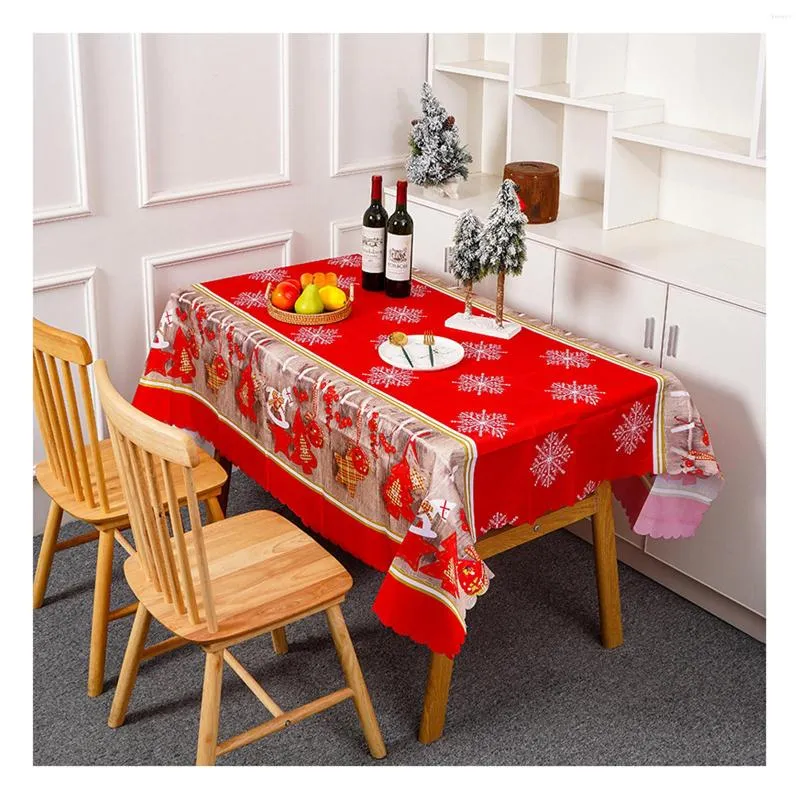 Masa bezi Noel dekoratif masa örtüsü lekesi parti ziyafet düğünü için kırışıklık dirençli