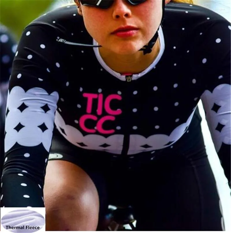 Racing Jackets Women's Winter Fleece Thermal Cycling Jersey Long Sleeve Cambridge Bike Jerseys Bicycle Clothes Cycle Clothing