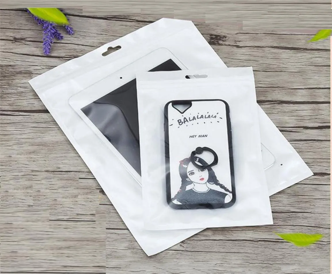 Wholesale ClearWhite Hanging Plastic Zipper Lock Package Bag For