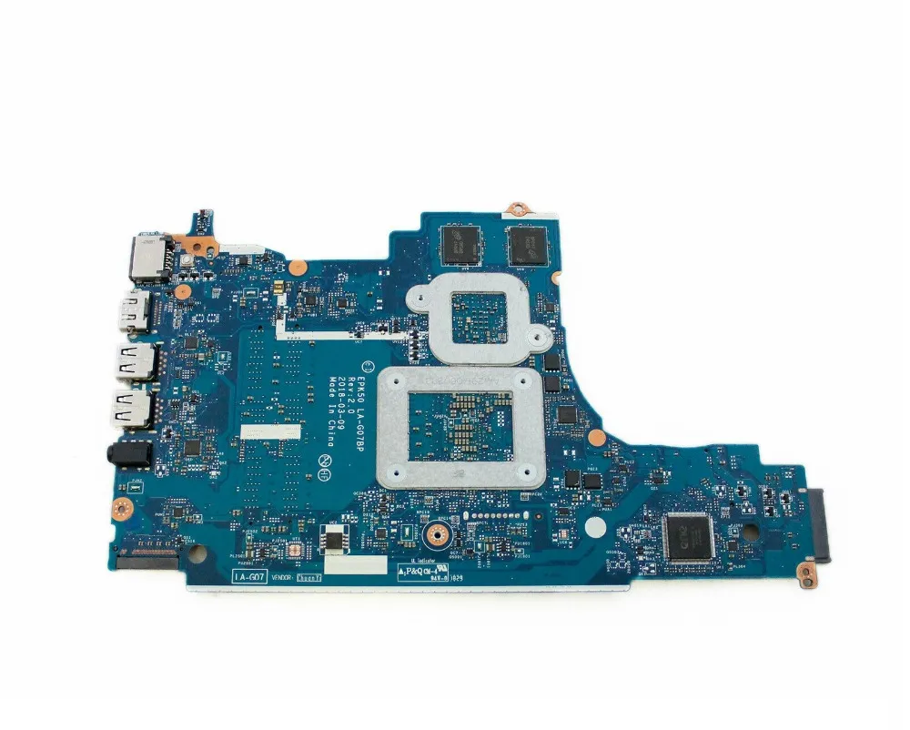 F￶r HP 15-DA Laptop Motherboard med SR3LA I5-8250U MX130 4GB L20367-601 L20367-001 EPK50 LA-G07BP DDR4