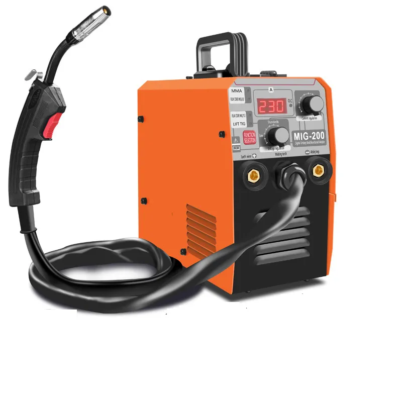 220V Multifunktion 3 i 1 MiG-200 Welder Machine Electric Welding Machine Portable Argon Weld Repair Power Tools