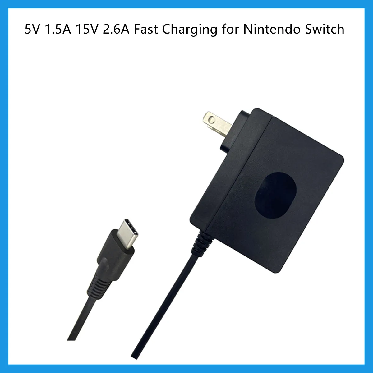 Carregador de parede americano, adaptador ac, fonte de alimentação, 5v, 1,5a, 15v, 2,6a, carregamento rápido para nintendo switch lite, dock station e controlador pro