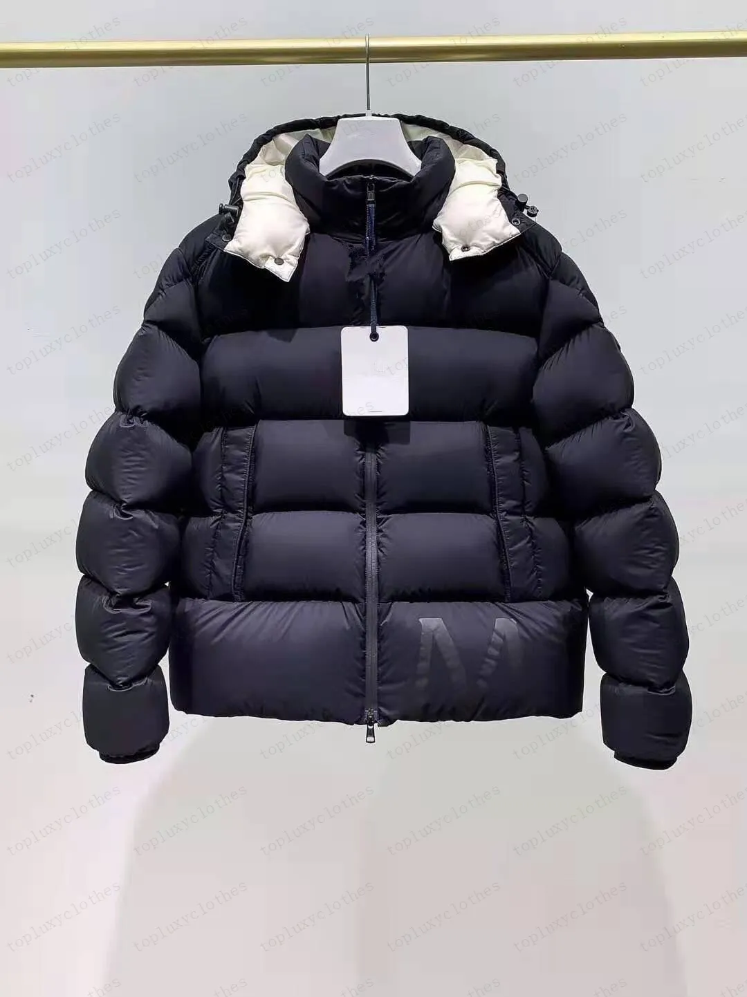 Mens Salzman Luxury Down Jackets Parkas Light Windbreaker 까마귀 검은 흰색 흰색 겉옷 맨 이탈리아 이탈리아 디자이너