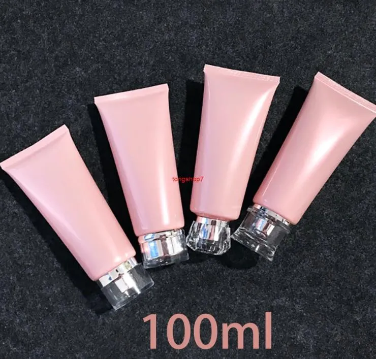 100 ml plastic squeeze fles roze zachte buis cosmetisch gezicht lotion cr￨me leeg 30 pcs5634437