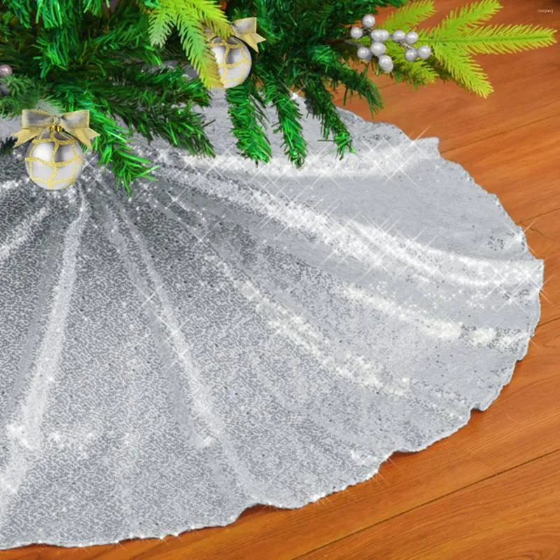 Dekoracje świąteczne shinny drzewa spódnice cekiny luksusowy rok dekoracja faldas de arbolito Navidad