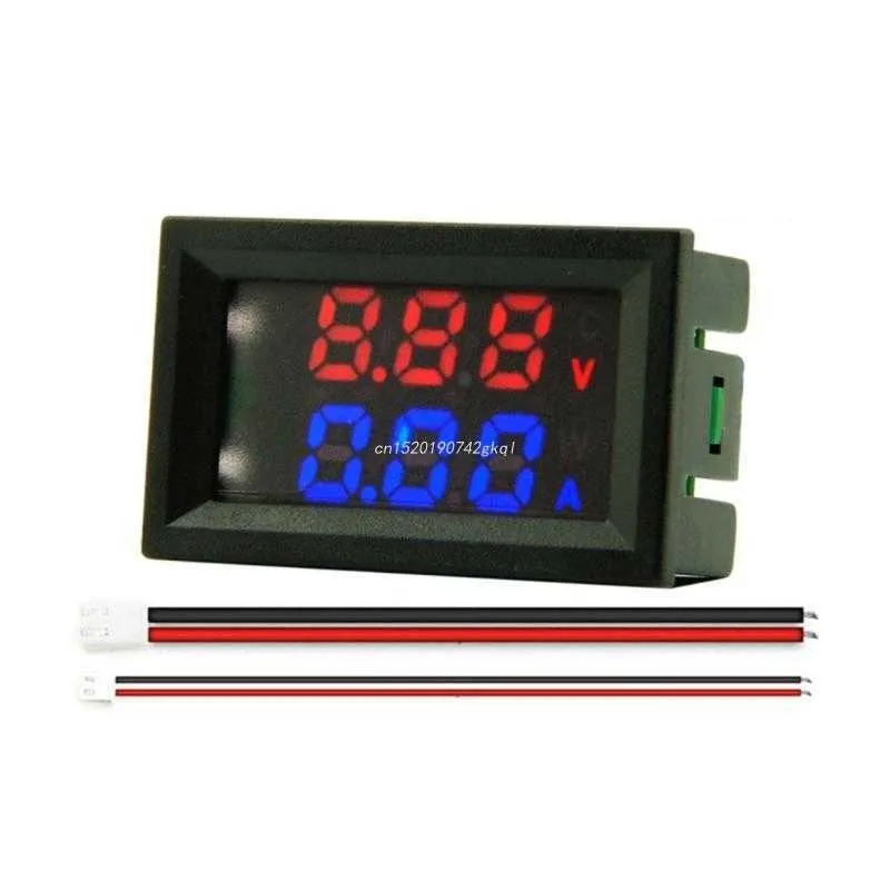 الأدوات الكهربائية 100 فولت 10 A DC- الرقمية الفولتميتر AMMETER POWER Blue Red Red Dual Colour- Amp- Voltmeter Micro-Addractment