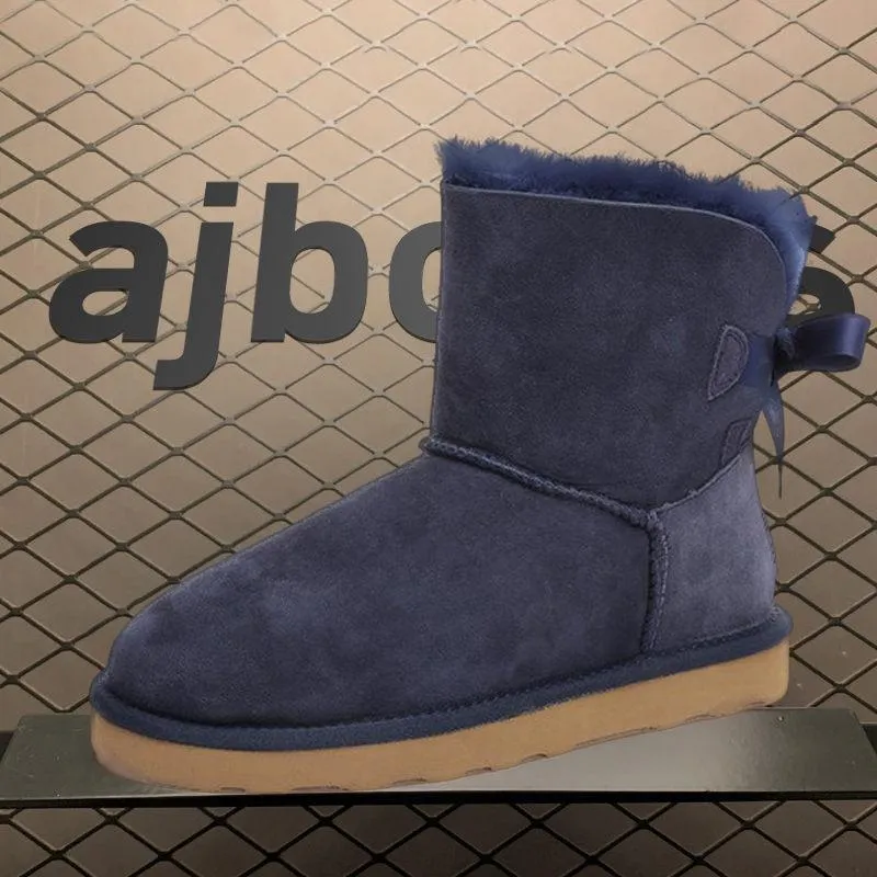 Designer Women Australia botas australianas de inverno neve peludo marinha preta azul rosa Baot de cetim tornozelo booties de pele de pele ao ar livre tn