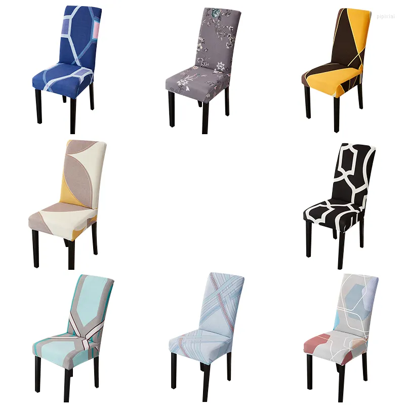 Chair Covers Geometric Elastic Cover Universal Slipcover Seats Case Stretch Seat Protector For Wedding El Banquet Dining Room