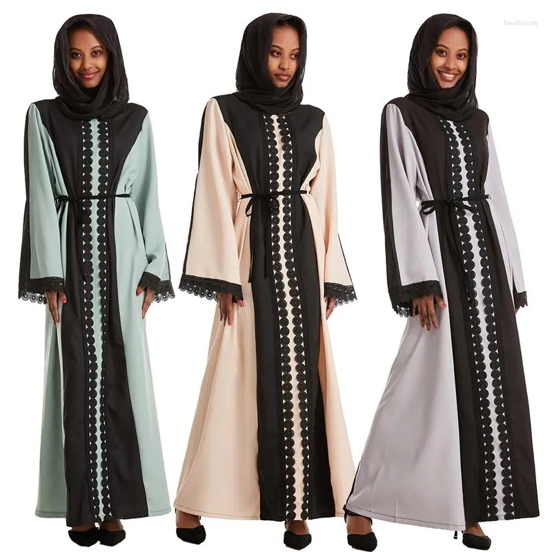 Vêtements ethniques Ramadan mode robes musulmanes pour les femmes dubaï Abaya femme Vintage Islam lâche élégant turc à manches longues robe de soirée