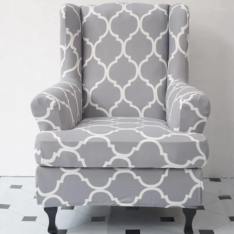 椅子カバーシングルソファカバーエラスティックウィング取り外し可能なストレッチアームチェアリラックススリップカバーレトロリビングルームの家の装飾