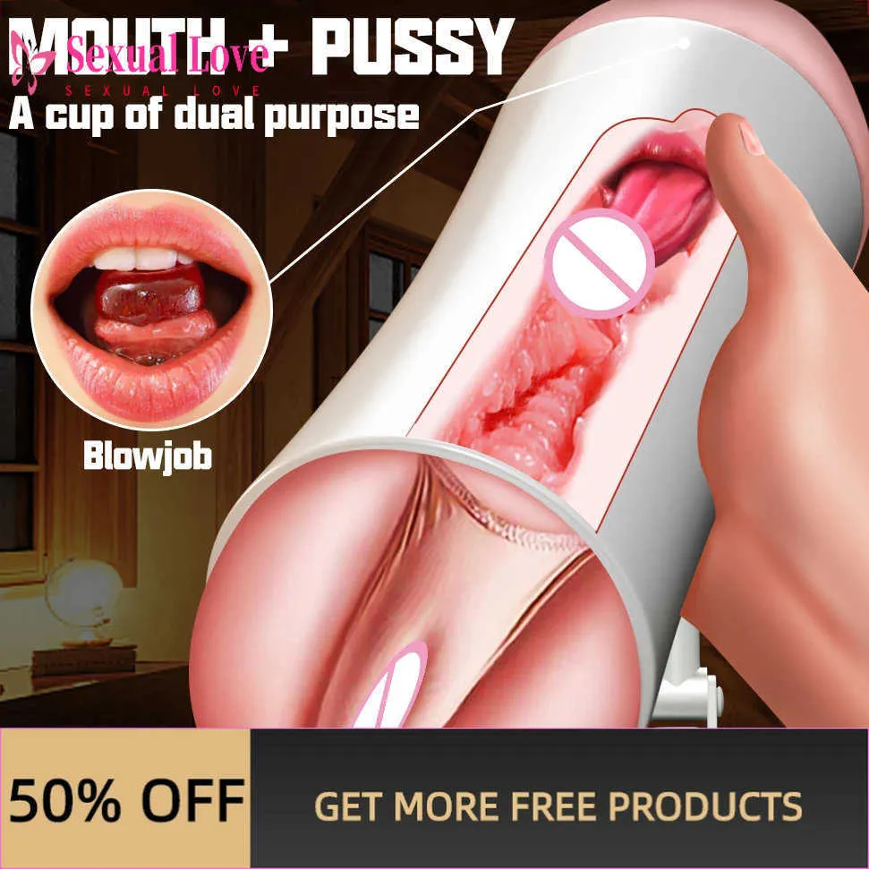 Articles de beauté Double canal mâle automatique masturbation tasse vraie chatte sucer prononcé machine à pipe avec support vibrateur adulte sexy jouets 18