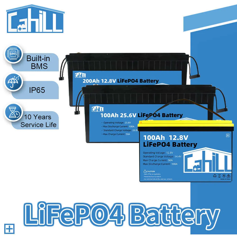 12V 200Ah LiFePO4 Battery Pack 24V 100Ah Grade A Lithium Iron Phosphate