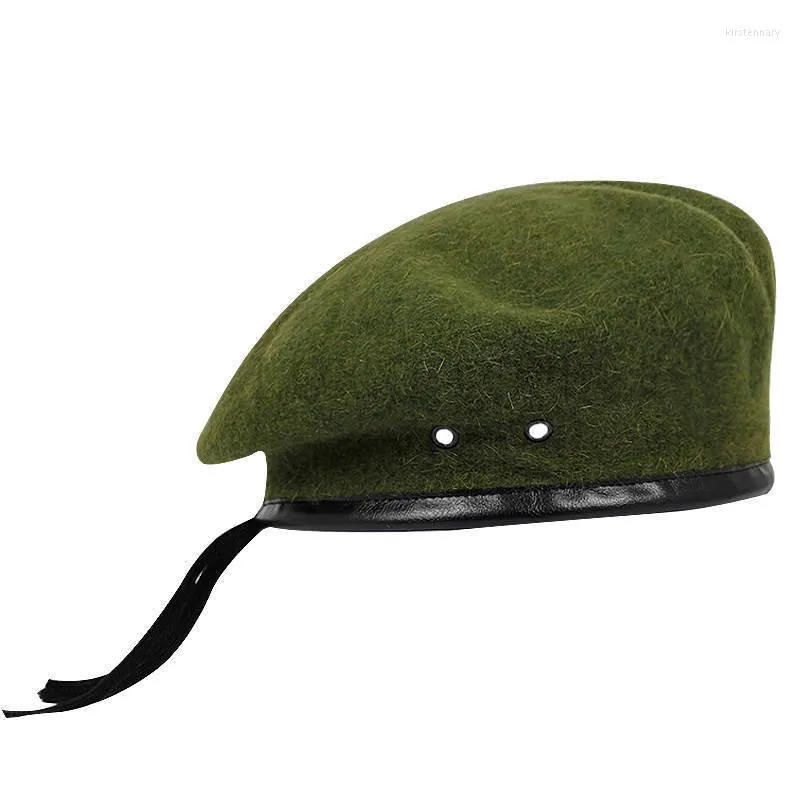 Berets Mężczyźni i kobiety oddychające oddychające czyste wełniane czapki czapki specjalne Siły żołnierze oddziałów śmierci Kapelusz wojskowy