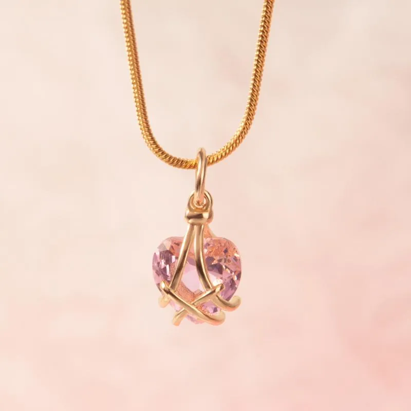 Pendant Necklaces Diamond Castle Necklace Heart For Women Girls Friendship Birthstone Gold Color Chain Jewelry Kids BirthdayGiftPendant