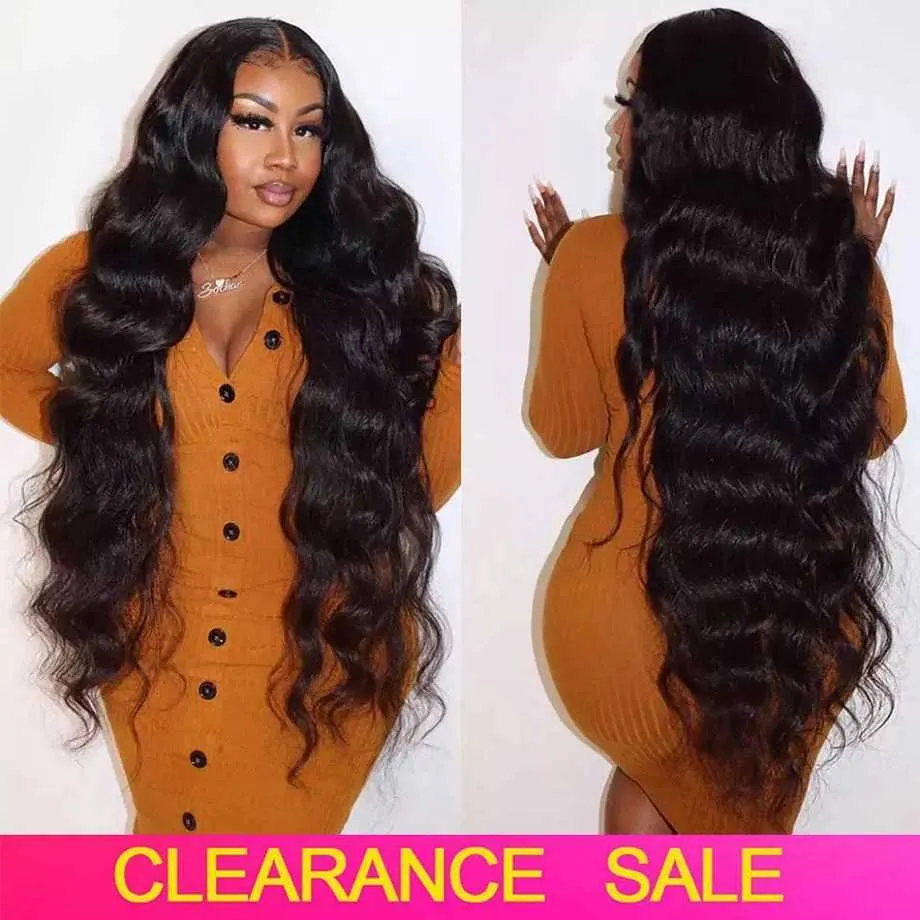 Nxy Lace Wigs 30 40 Inch Body Wave Bundles Human Hair 1 3 4 Deals Brazilian Remy Natural Color Loose Deep 230106