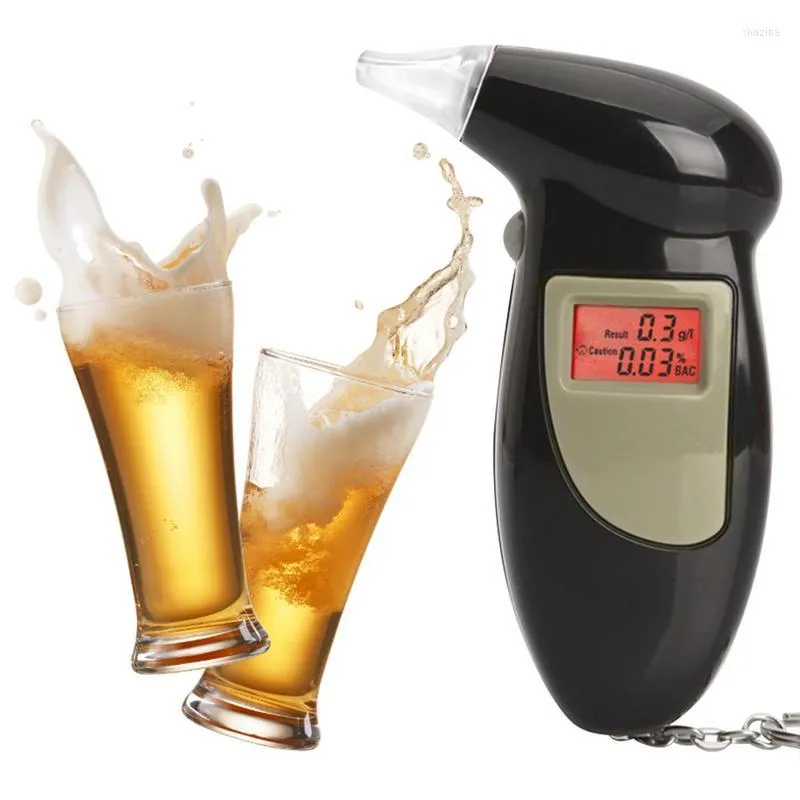 Probador portátil de alcoholímetro, Detector de aliento Digital fácil de medir con 10 boquillas para conductores o uso doméstico