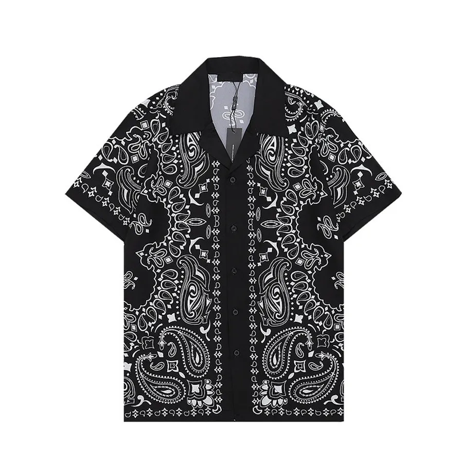 Menaii Hawaii Floral Letter Print Bowling Bowling Disual Disual Mens Summer Dress Shirt M-3XL