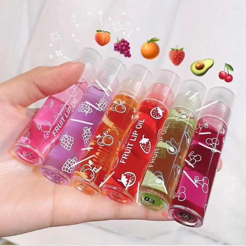 Lip Gloss Fruit Roll-On Oil Care Before Makeup Primer Moisturizing Transparent Long Lasting Hydrating Cosmetics Tool