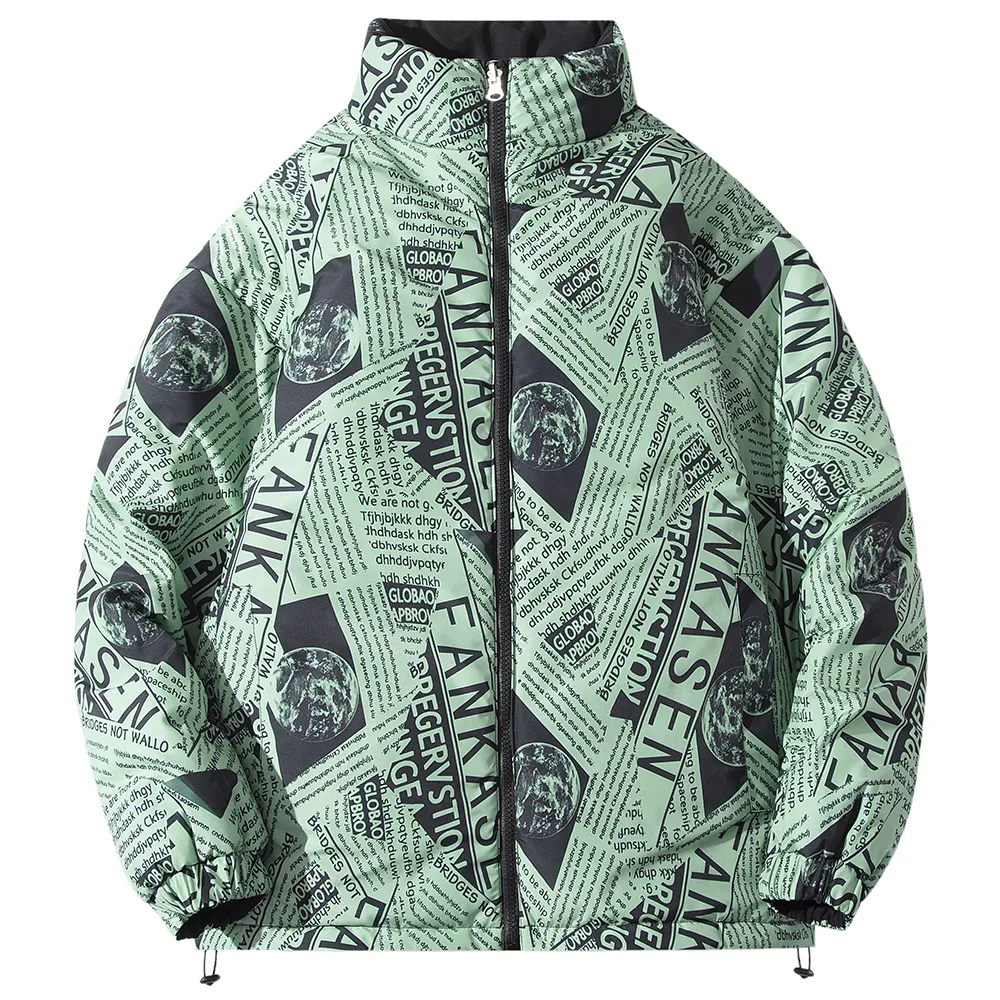 Herrjackor vinterjacka män reversibla parkor tjockare varm kappa herr streetwear parka kvinnor mode outwear rockar överdimensionerade 01 230107