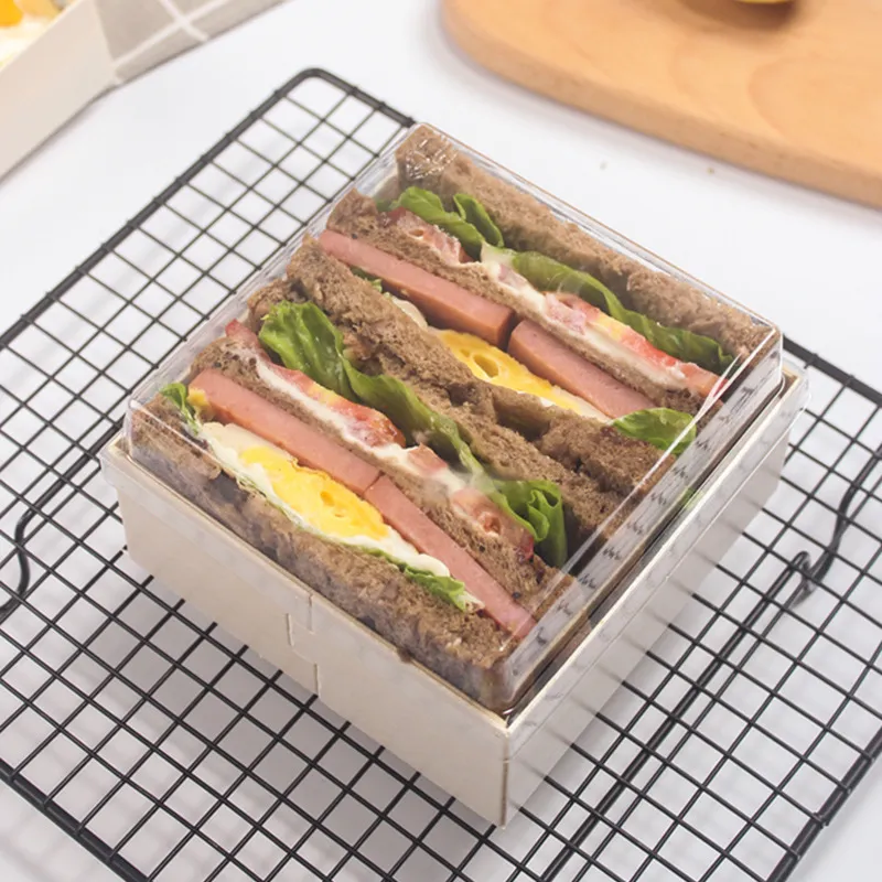 Одноразовый биоразлагаемый деревянный торт с индивидуальным логотипом, суши, закуска, булочка, лунный пирог, десерт, кондитерские изделия, кекс, коробка для упаковки пищевых продуктов A381