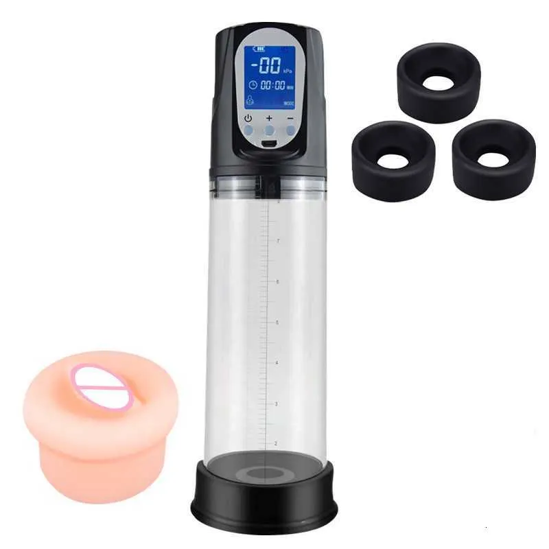 Sex Toy Massager Automatic Penis Pump Vacuum Bigger Male Masturbation Lubricant Enhance Toy for Men Adult Products